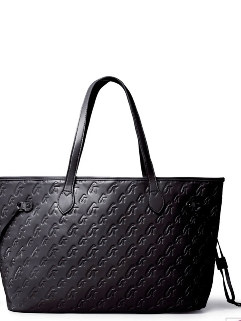 Glamaholic Monogram Glam Tote in Black pink interior